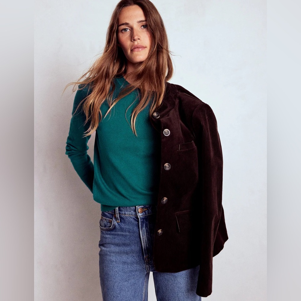 Boden Briony Stitch Sweater - Drake Green
